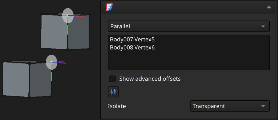 FreeCAD Assembly workbench parallel joint example